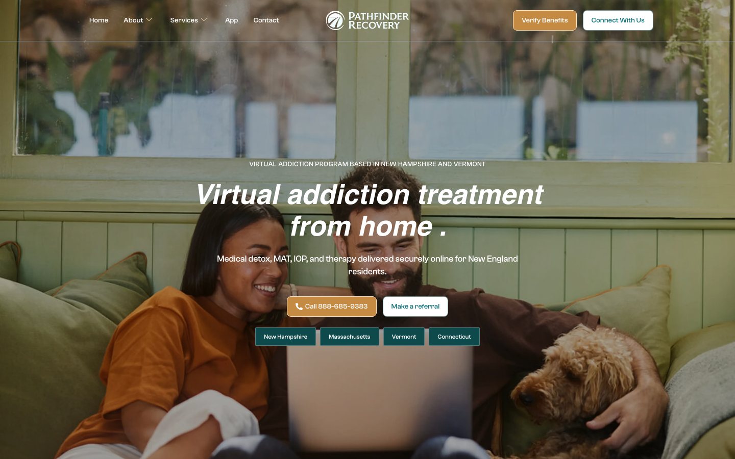 Pathfinder Recovery website